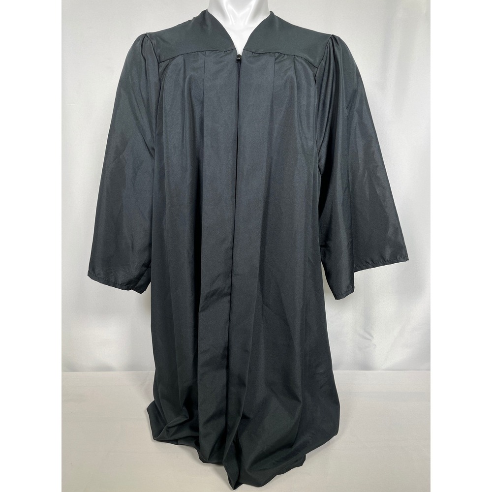 Jostens The Evolution Gown Black Bachelor Graduation Robe Adult Sz 5'1 to 5'3